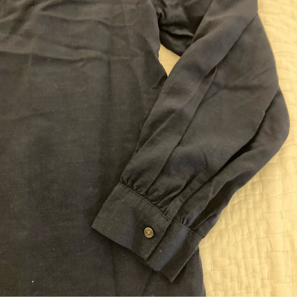 GAP, Navy Blue tunic, Large long sleeve shirt, cotton mix - Picture 3 of 5